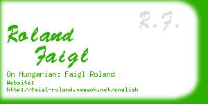 roland faigl business card